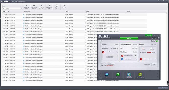 Comodo Task Manager HIPS